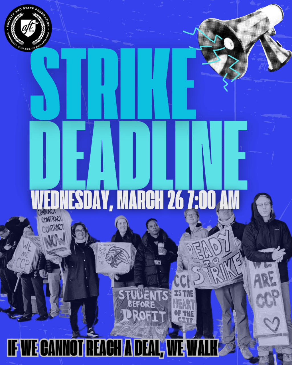 Faculty and Staff Federatiom Strike Deadline Announced